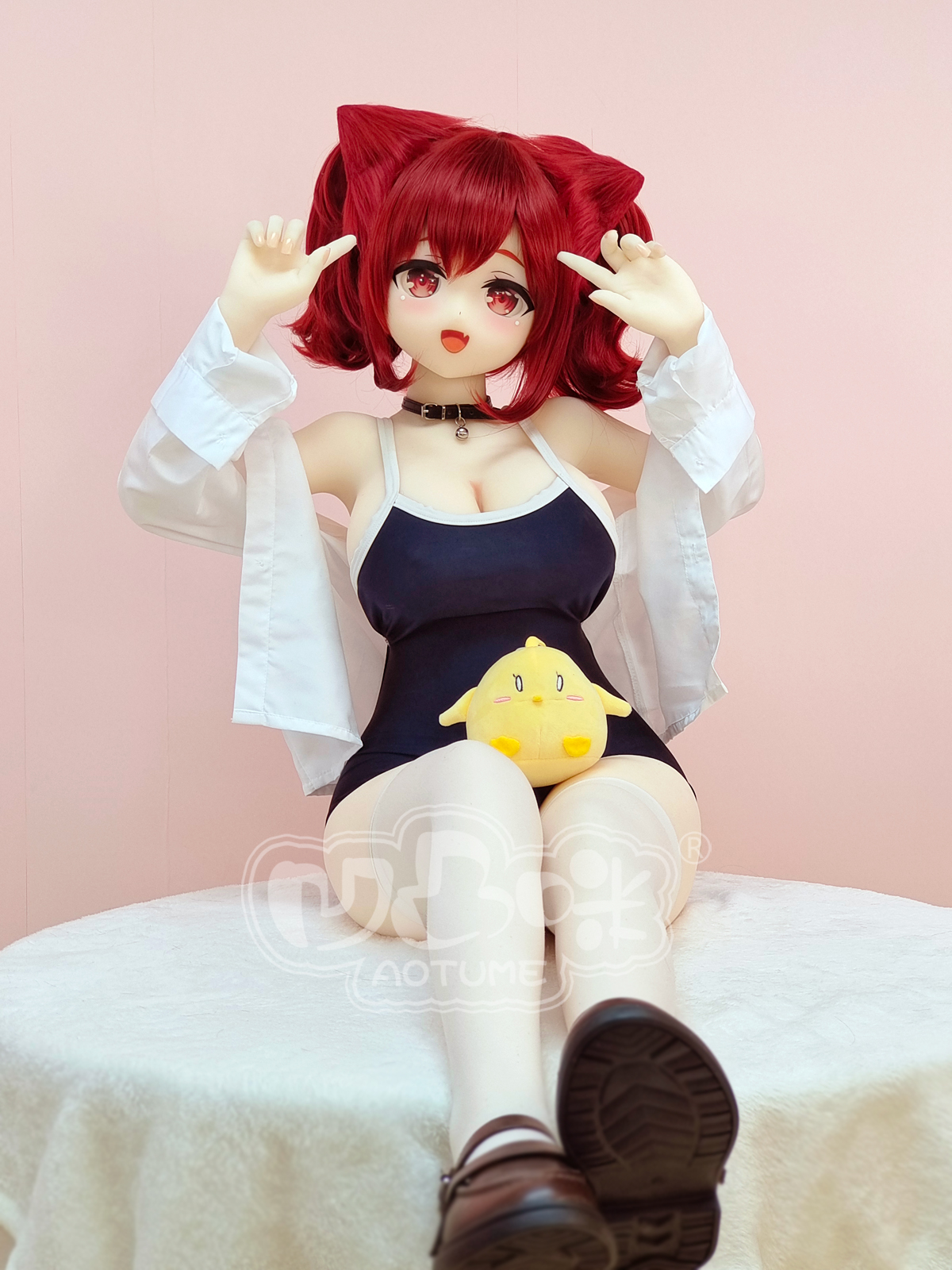 Anime cosplay sex doll with G-cup breasts