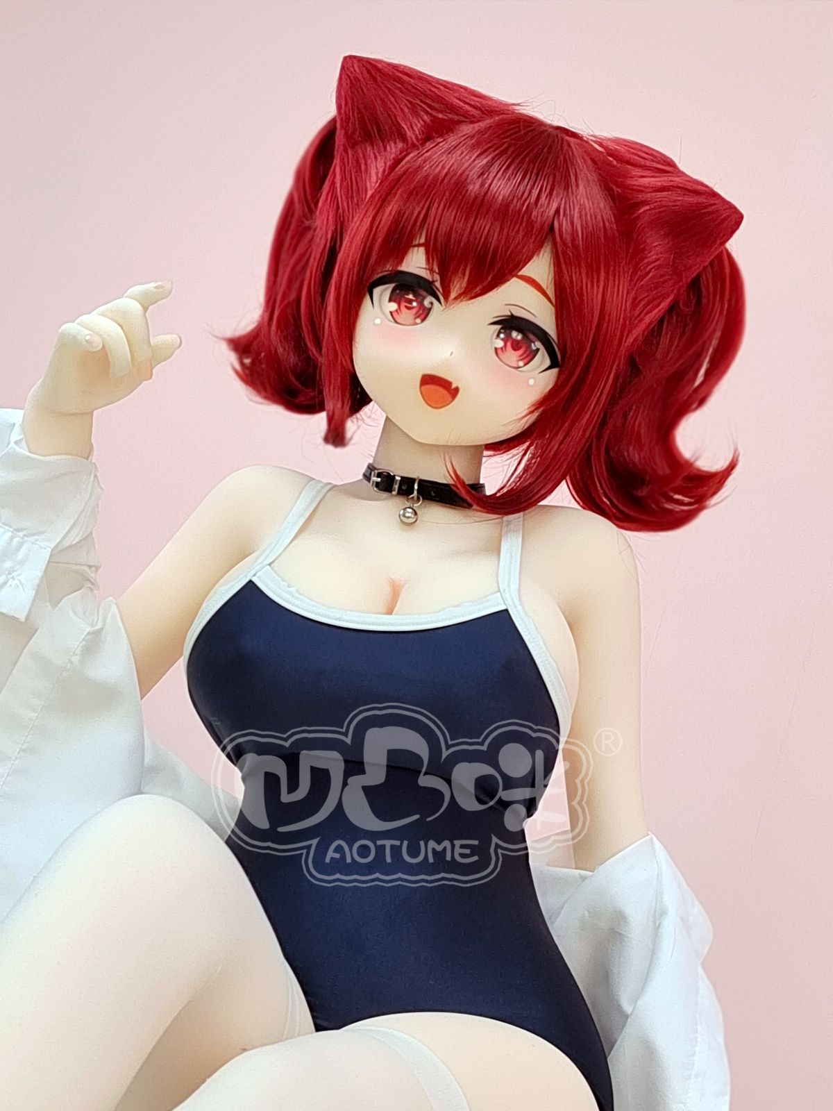G-cup red hair lifelike anime sex doll