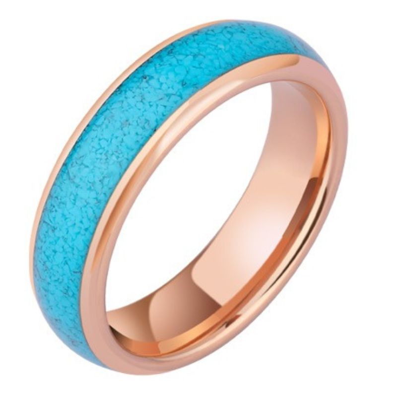 6mm Men's Green Pine Ring High-End Ring for Women, Retro Index Finger, Niche Personality, Green Fashion Tungsten Gold Retro Green Pine Ring - 857 Tungsten Gold Material, Retro Style and Comfortable to Wear