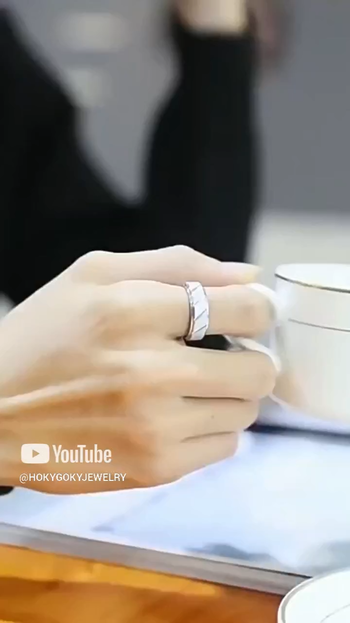 Men's Silver Index Finger Single Ring High-End Trendy Men's Personality Tungsten Ring Simple Niche Pinky Ring Fashionable Single Men's Ring - 857 Tungsten Material, Durable and Trendy