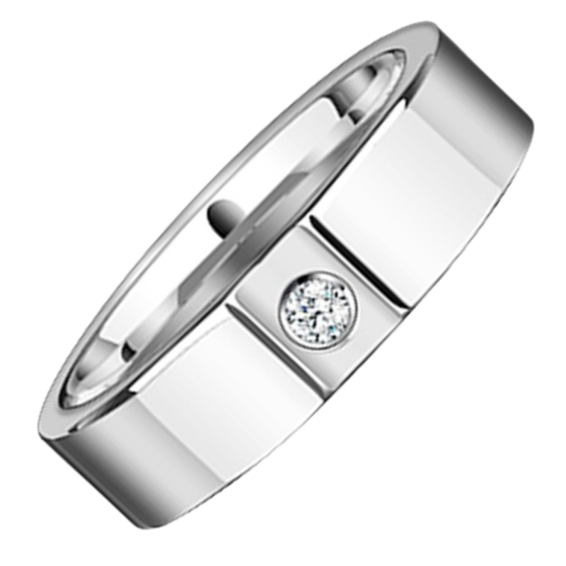 6mm Men Ring, Moissanite Diamond Ring, Men's Rose Gold High-End Couple Ring, Unisex Wedding Ring, Tungsten Gold Ring, Moon Ring - 857 Tungsten Gold Material, Elegant and Luxurious, Inlaid with Dazzling Moissanite