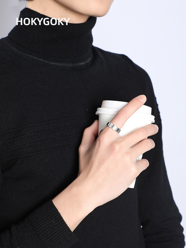 6mm Men Ring, Moissanite Diamond Ring, Men's Rose Gold High-End Couple Ring, Unisex Wedding Ring, Tungsten Gold Ring, Moon Ring - 857 Tungsten Gold Material, Elegant and Luxurious, Inlaid with Dazzling Moissanite