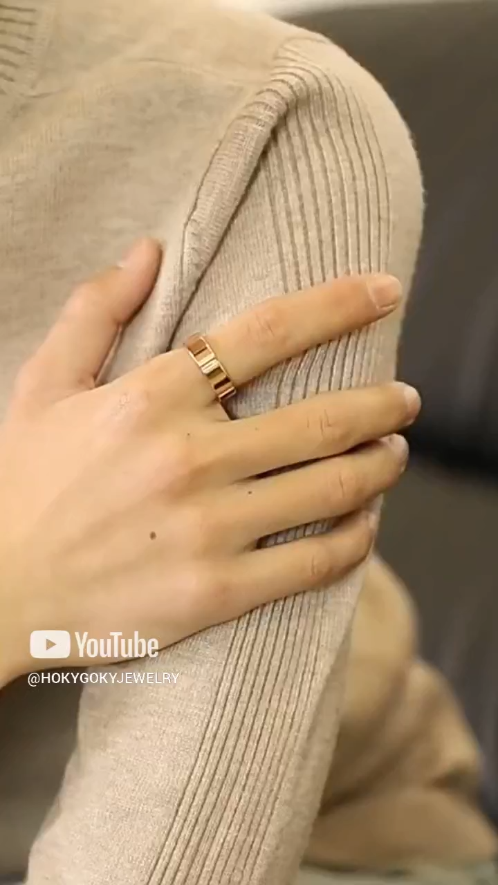 6mm Men's Ring Rose Gold Personality Tungsten Gold Single Ring Niche High-End Ring, Wear-Resistant and Scratch-Resistant, Light Luxury Design, Hand-Grooved, Comfortable to Wear, Free Engraving, Highlighting the Elegant Style of Men