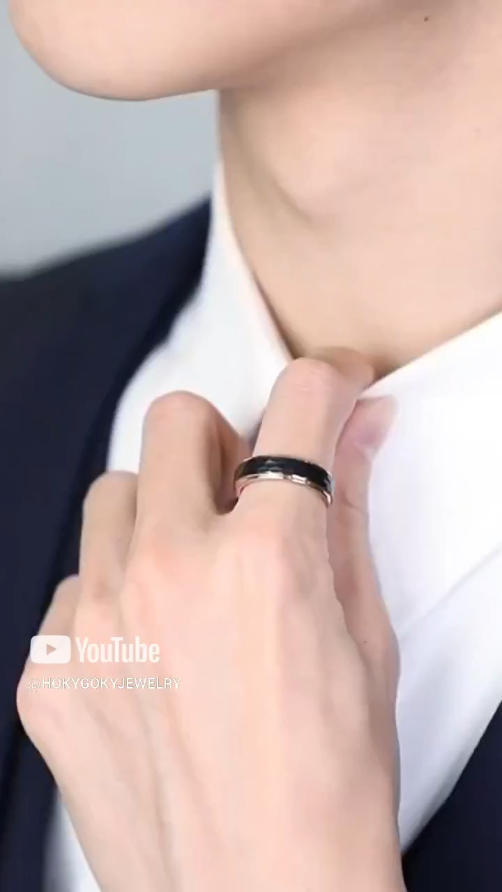 6mm Men's Rose Gold Ring Single Index Finger Black Hammer Tungsten Gold High-End Ring Men's Ring - Rose Gold Black Hammer, Retro Craftsmanship, Comfortable to Wear, Free Engraving, Applicable in Multiple Scenarios, Fashionable Men's Accessories