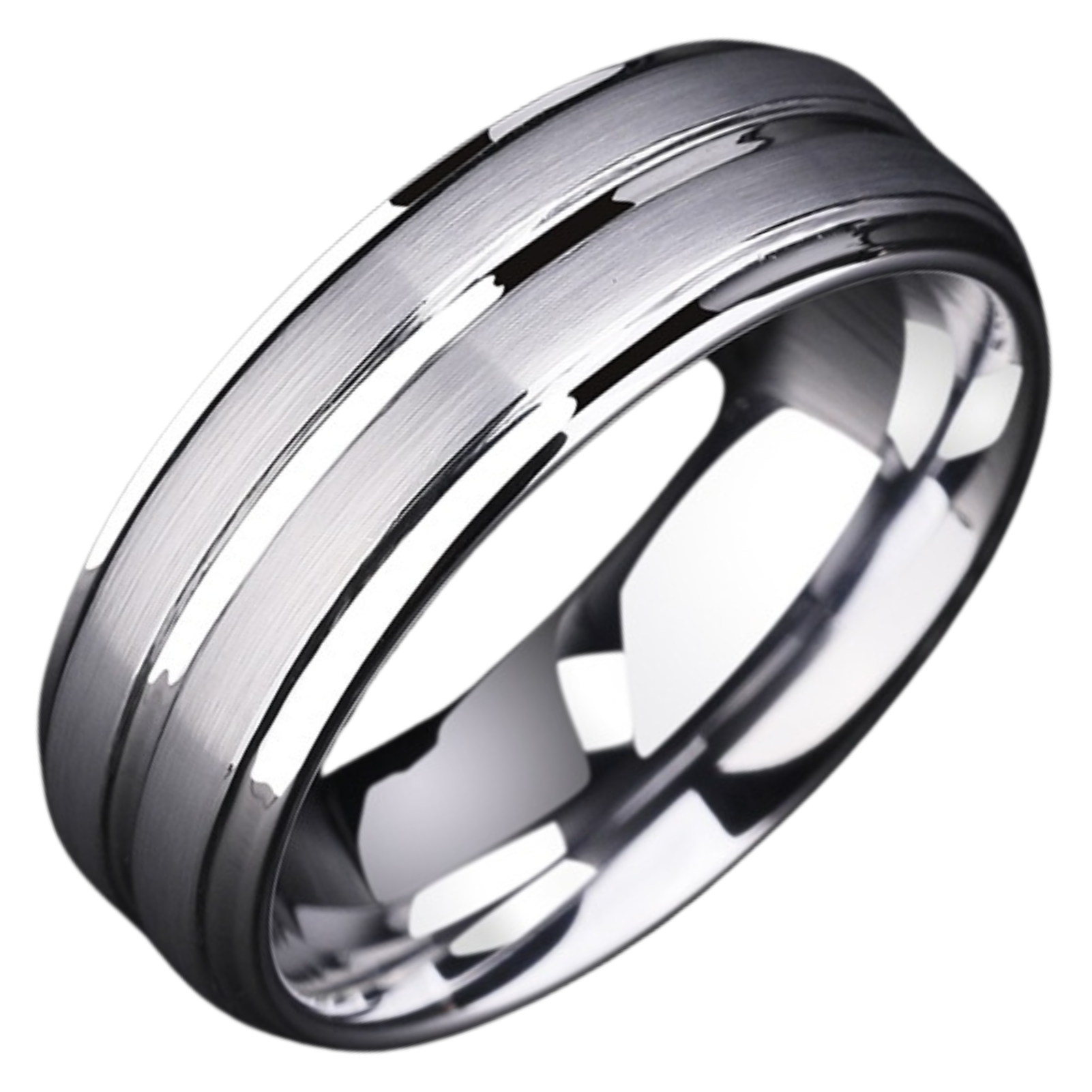 8mm Plain Tungsten Ring for Men Niche Personality Ring for Men Simple and Versatile Fashion Accessories Pure and Elegant
