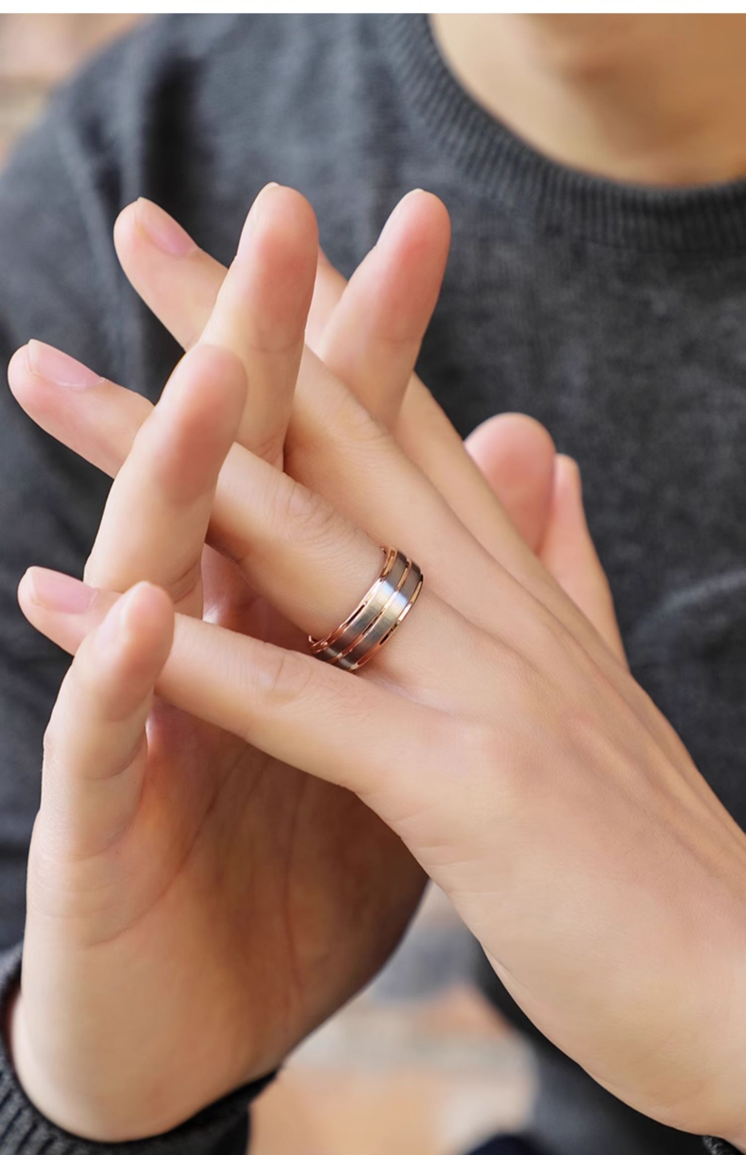 8mm Plain Tungsten Ring for Men Niche Personality Ring for Men Simple and Versatile Fashion Accessories Pure and Elegant