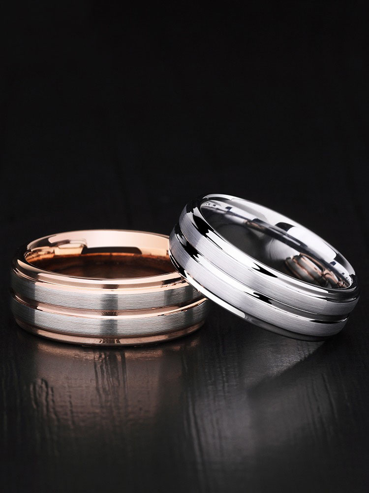 8mm Plain Tungsten Ring for Men Niche Personality Ring for Men Simple and Versatile Fashion Accessories Pure and Elegant