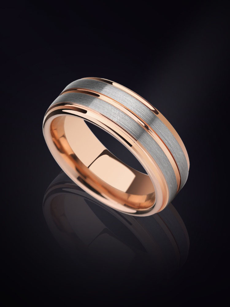 8mm Plain Tungsten Ring for Men Niche Personality Ring for Men Simple and Versatile Fashion Accessories Pure and Elegant