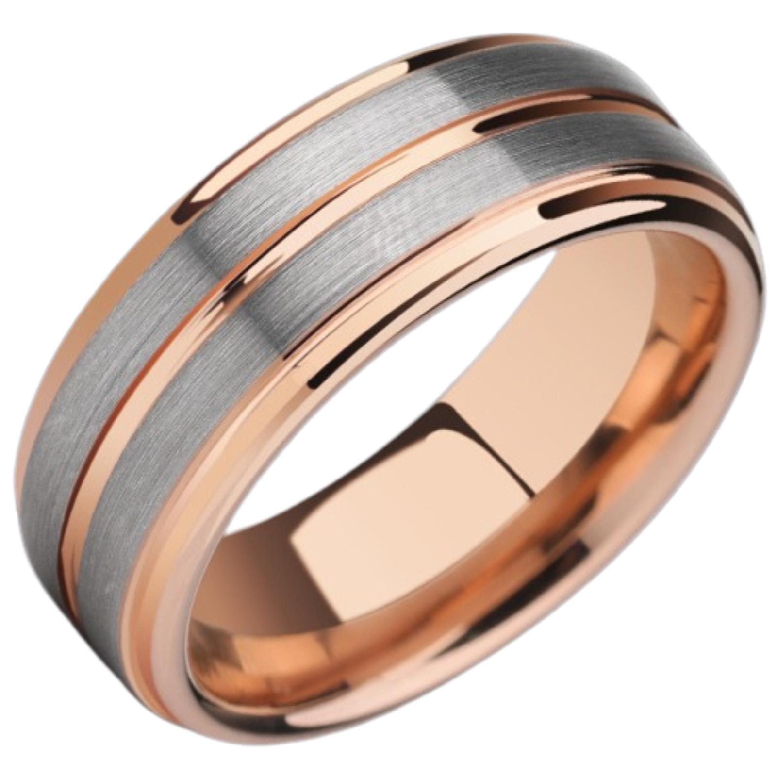 8mm Plain Tungsten Ring for Men Niche Personality Ring for Men Simple and Versatile Fashion Accessories Pure and Elegant