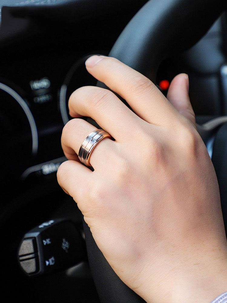 8mm Plain Tungsten Ring for Men Niche Personality Ring for Men Simple and Versatile Fashion Accessories Pure and Elegant