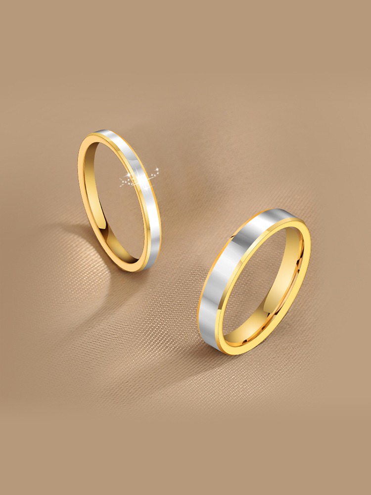 Couple Rings Men's Rings Women's Tungsten Niche High-end Plain Ring Trendy Tail Ring Original Closed Black Alloy Simple Romantic Witness Lovers