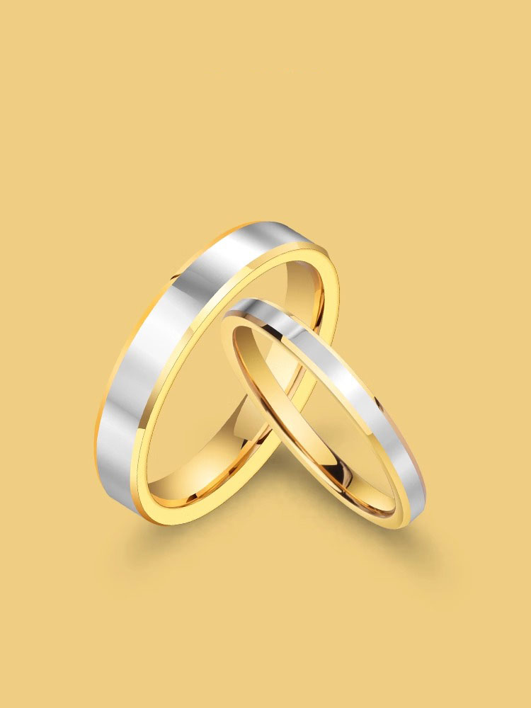 Couple Rings Men's Rings Women's Tungsten Niche High-end Plain Ring Trendy Tail Ring Original Closed Black Alloy Simple Romantic Witness Lovers