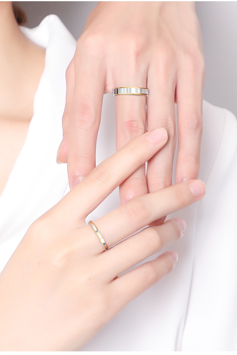 Couple Rings Men's Rings Women's Tungsten Niche High-end Plain Ring Trendy Tail Ring Original Closed Black Alloy Simple Romantic Witness Lovers