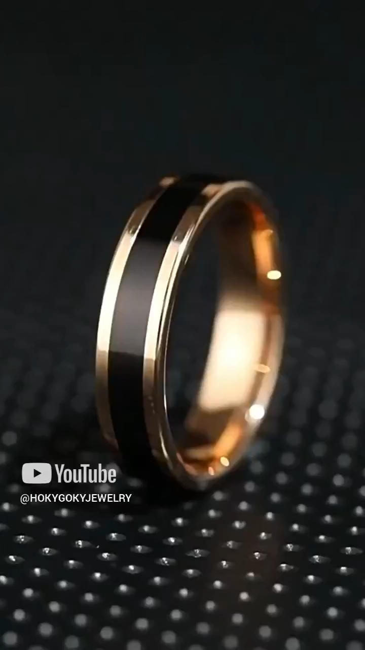 5mm Couple Rings Men's Rings Women's Tungsten Gold Black and White Personalized Tungsten Gold Pinky Ring Simple Black and White Couple Rings - Tungsten Gold Material, Wear-Resistant and Scratch-Resistant, Elegant Design, Symbol of Eternal Love