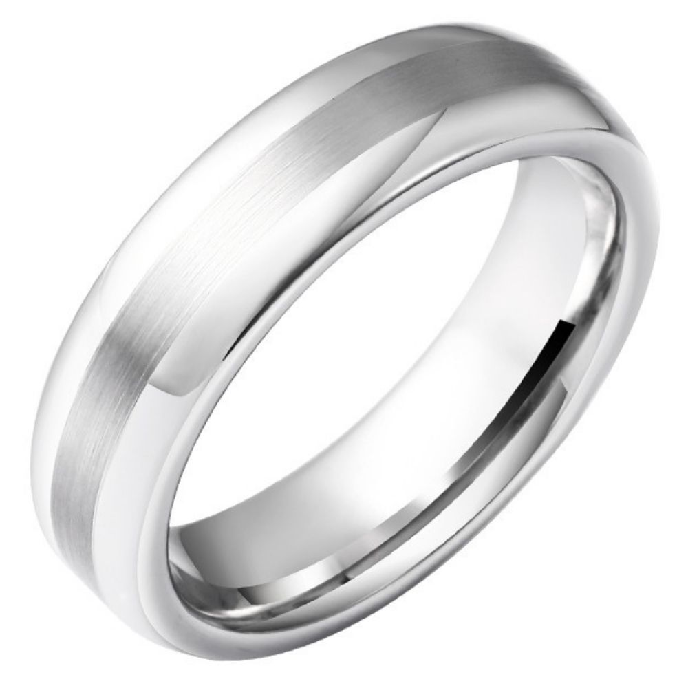 Men's Trendy Tungsten Gold Versatile Simple Silver Plain Ring Niche Index Finger Non-Fading Cold Style Ring Tungsten Gold Ring-Classic Simple Design, Wear-Resistant and Scratch-Resistant, Skin-Friendly and Comfortable, Timeless Elegance