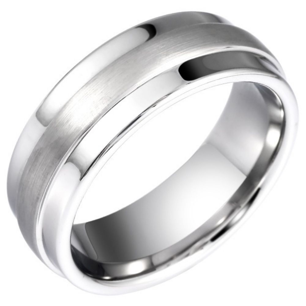 Men's Tungsten Steel Ring, Simple and High-End Couple Ring, Fashionable Silver Ring, 857 Tungsten Gold Material Brushed Craft, Wear-Resistant and Scratch-Resistant, Low-Key, Exquisite, Comfortable and Skin-Friendly, Supports Private Customization