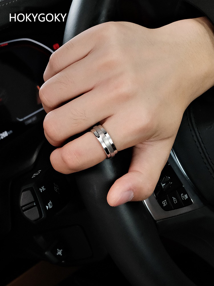 Men's Tungsten Steel Ring, Simple and High-End Couple Ring, Fashionable Silver Ring, 857 Tungsten Gold Material Brushed Craft, Wear-Resistant and Scratch-Resistant, Low-Key, Exquisite, Comfortable and Skin-Friendly, Supports Private Customization