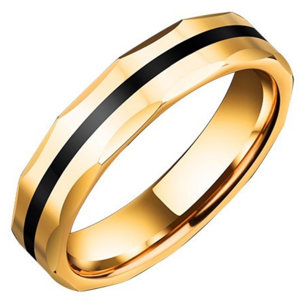 Men's Tungsten Gold Rings Couple's Rings Rose Gold Rings Black Gold High-end Fashion Rings Personalized Jewelry Promised Couple's Rings Eternal Love