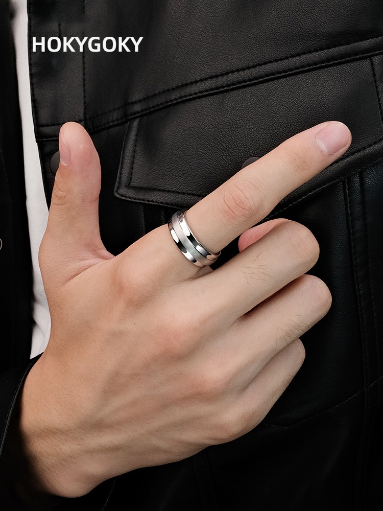 Men's Tungsten Steel Ring, Simple and High-End Couple Ring, Fashionable Silver Ring, 857 Tungsten Gold Material Brushed Craft, Wear-Resistant and Scratch-Resistant, Low-Key, Exquisite, Comfortable and Skin-Friendly, Supports Private Customization