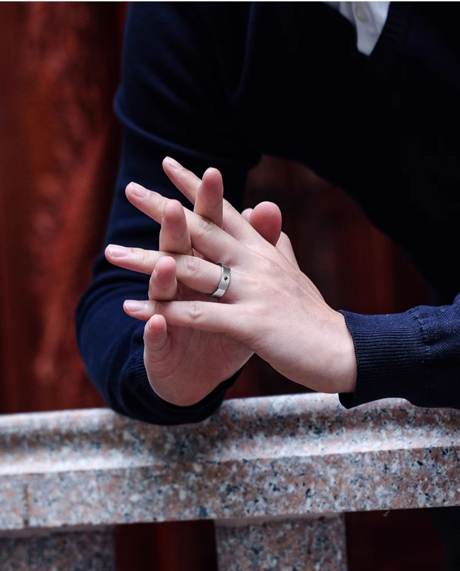 6mm Men's Tungsten Gold Inlaid Cubic Zirconia Ring Black and White Simple Tungsten Steel Alloy Men's High-end Trendy Men's Index Finger Pinky Ring Women's Ring Simple and Fashionable