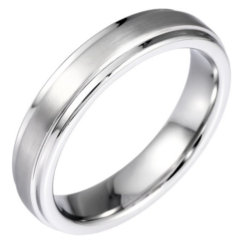 Men's Tungsten Steel Ring, Simple and High-End Couple Ring, Fashionable Silver Ring, 857 Tungsten Gold Material Brushed Craft, Wear-Resistant and Scratch-Resistant, Low-Key, Exquisite, Comfortable and Skin-Friendly, Supports Private Customization