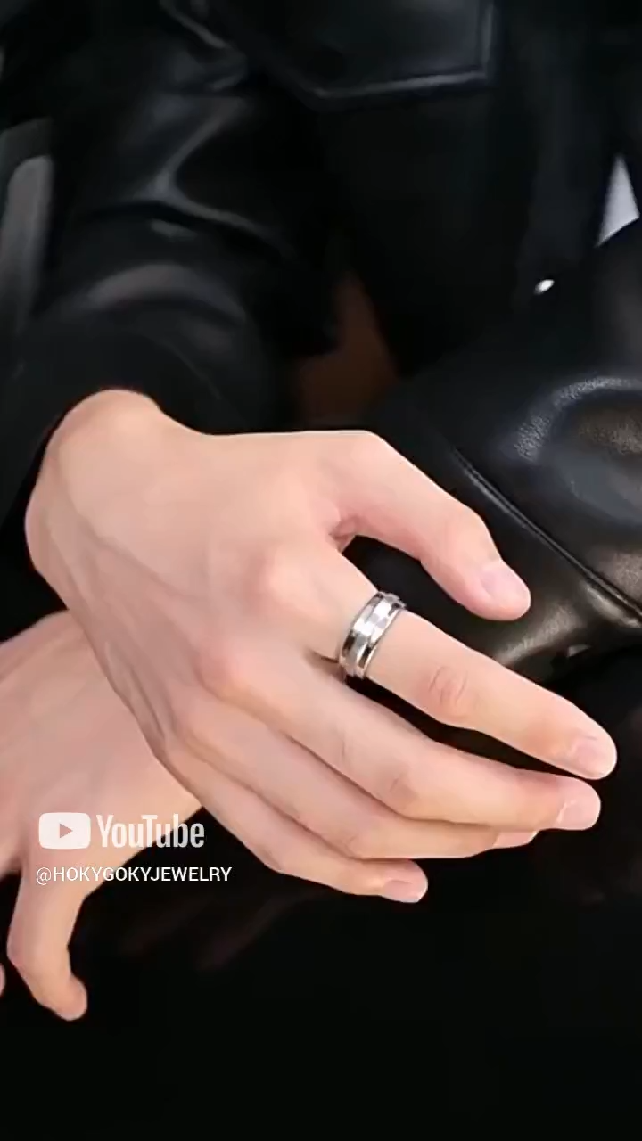 Men's Tungsten Steel Ring, Simple and High-End Couple Ring, Fashionable Silver Ring, 857 Tungsten Gold Material Brushed Craft, Wear-Resistant and Scratch-Resistant, Low-Key, Exquisite, Comfortable and Skin-Friendly, Supports Private Customization