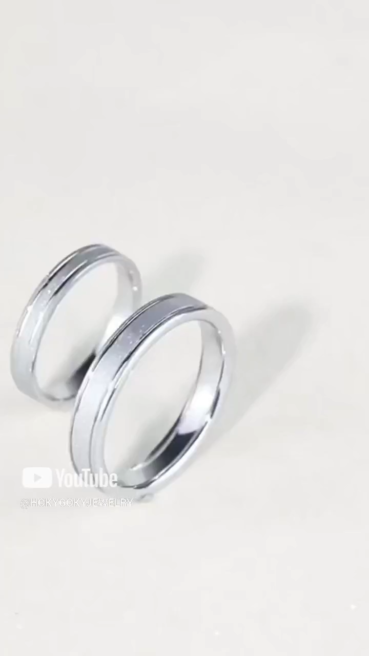 Couples Rings Closed Tungsten Gold Men's Rings Matte High-end Silver Pinky Rings Women's Tungsten Steel Simple Men's Rings Niche Durable and Fashionable Eternal Love