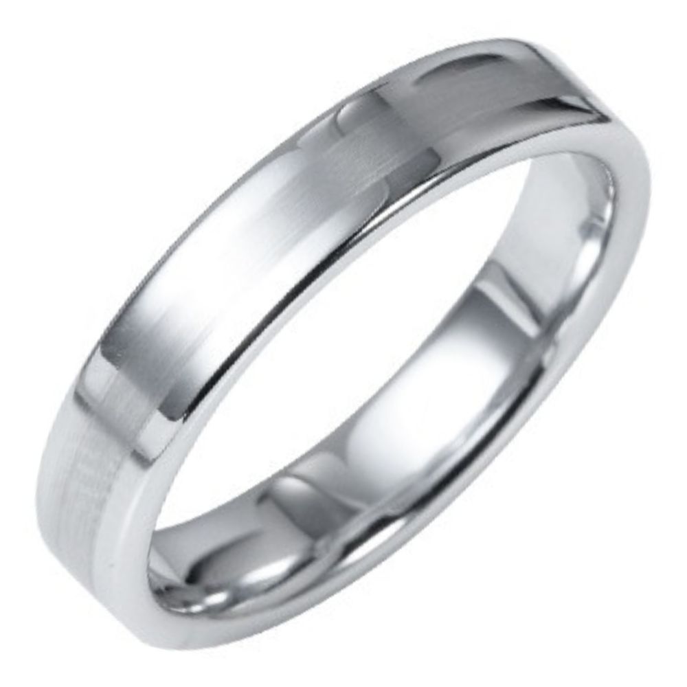 Men's 857 Silver Flame Tungsten Gold Ring Lasha Simple Trendy Men's High-end Personality Fashion All-match Tungsten Steel Ring Women's Elegant Durable Noble