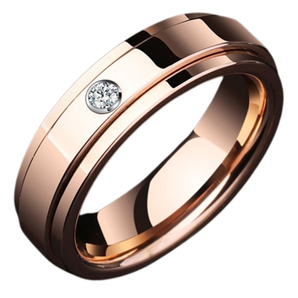 6mm Men's Moissanite Diamond Ring Rotatable High-End Tungsten Gold Good Luck Ring Tacit Series Men's Ring Moissanite Inlaid 360° Rotation Design 857 Tungsten Gold Material (Rose Gold / Electric White Available)