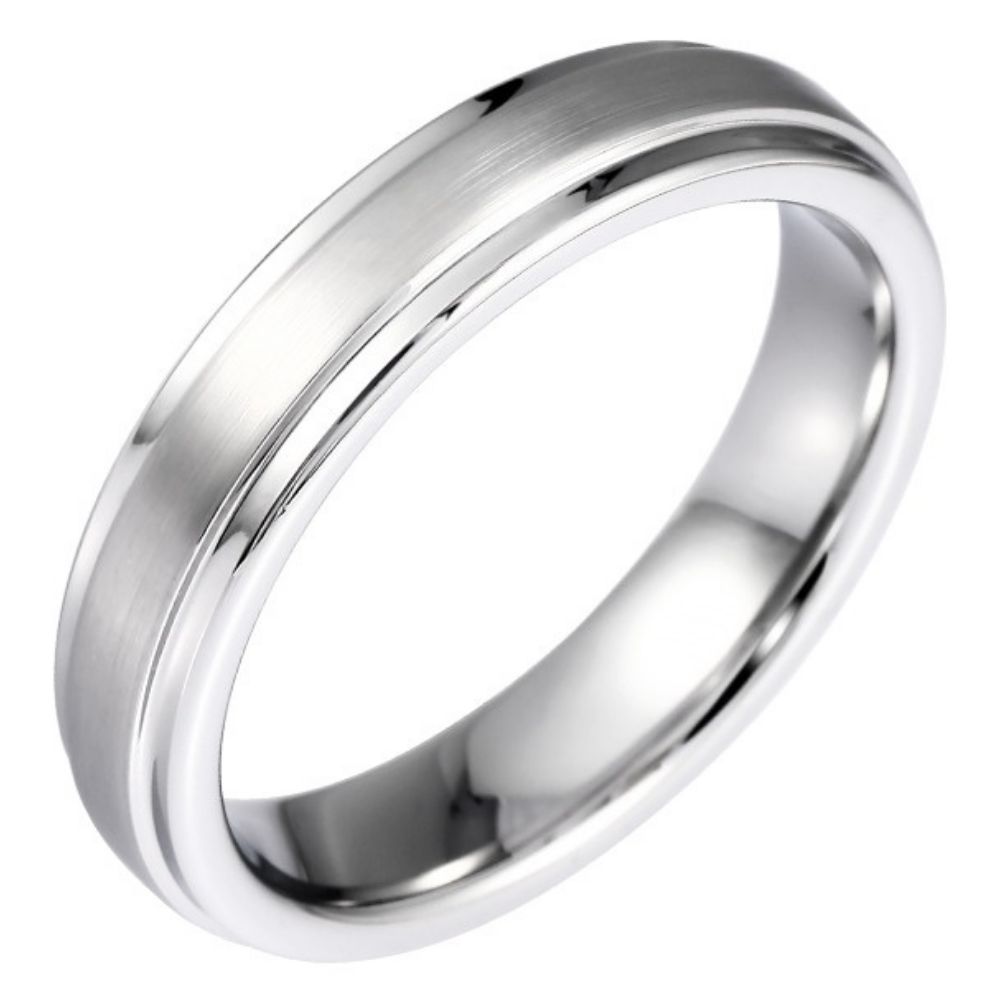 Men's Classic 857 Tungsten Ring Silver Trendy Men's Personality Niche Tungsten Gold Does Not Fade Index Finger Single Ring High-end Pinky Ring Durable Simple Design