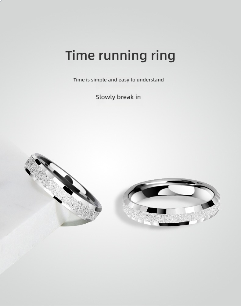 Men's 857 Tungsten Gold Couple Rings Ring Tail Rings Wedding Rings Frosted Plain Rings Tungsten Steel High-grade Rings Female Plain Rings True Love Eternal Tenacity