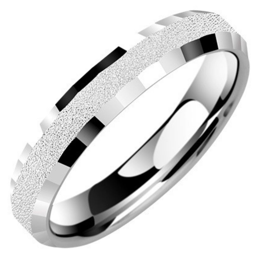 Men's 857 Tungsten Gold Couple Rings Ring Tail Rings Wedding Rings Frosted Plain Rings Tungsten Steel High-grade Rings Female Plain Rings True Love Eternal Tenacity