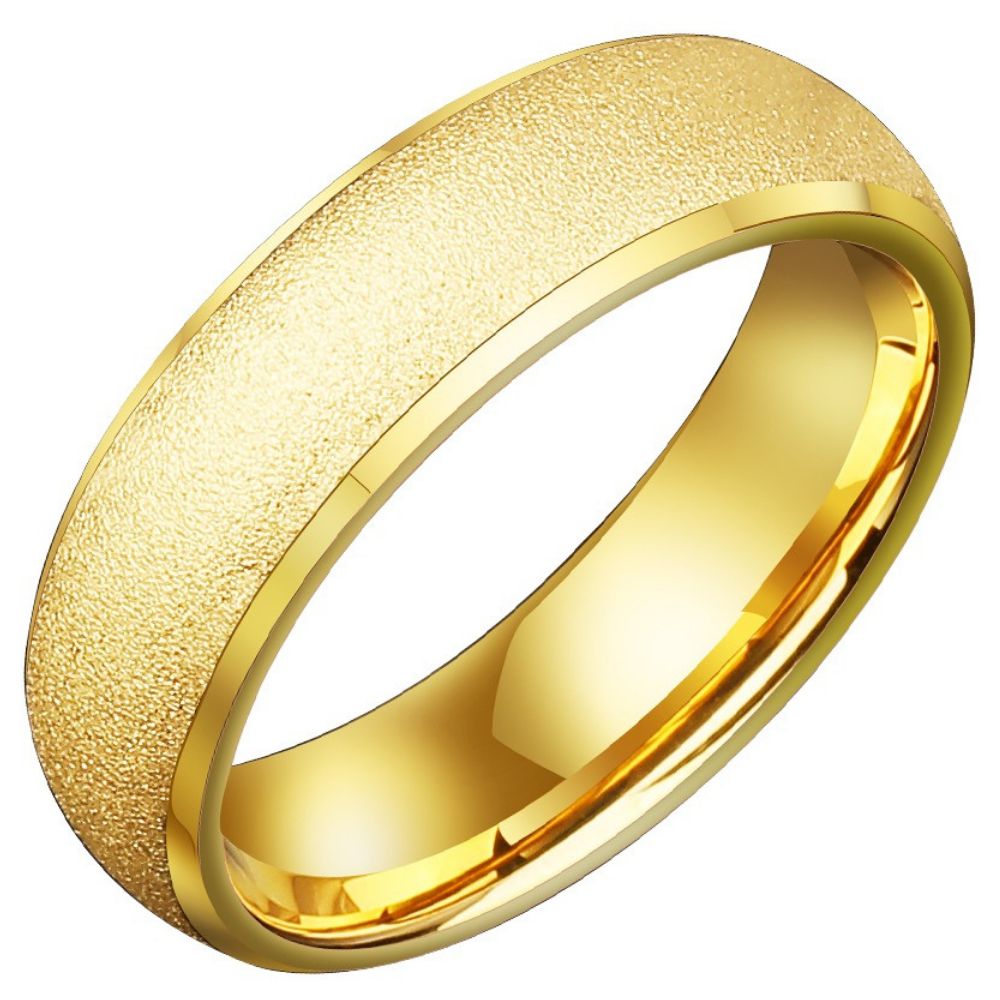 6mm Men's Plain Ring Tungsten Gold Ancient Gold High-Grade Silver Frosted Tungsten Steel Ring Pinky Ring 857 Tungsten Gold Frosted Plain Ring Men's Personalized Custom Wear-Resistant Skin-Friendly Fashion Ring