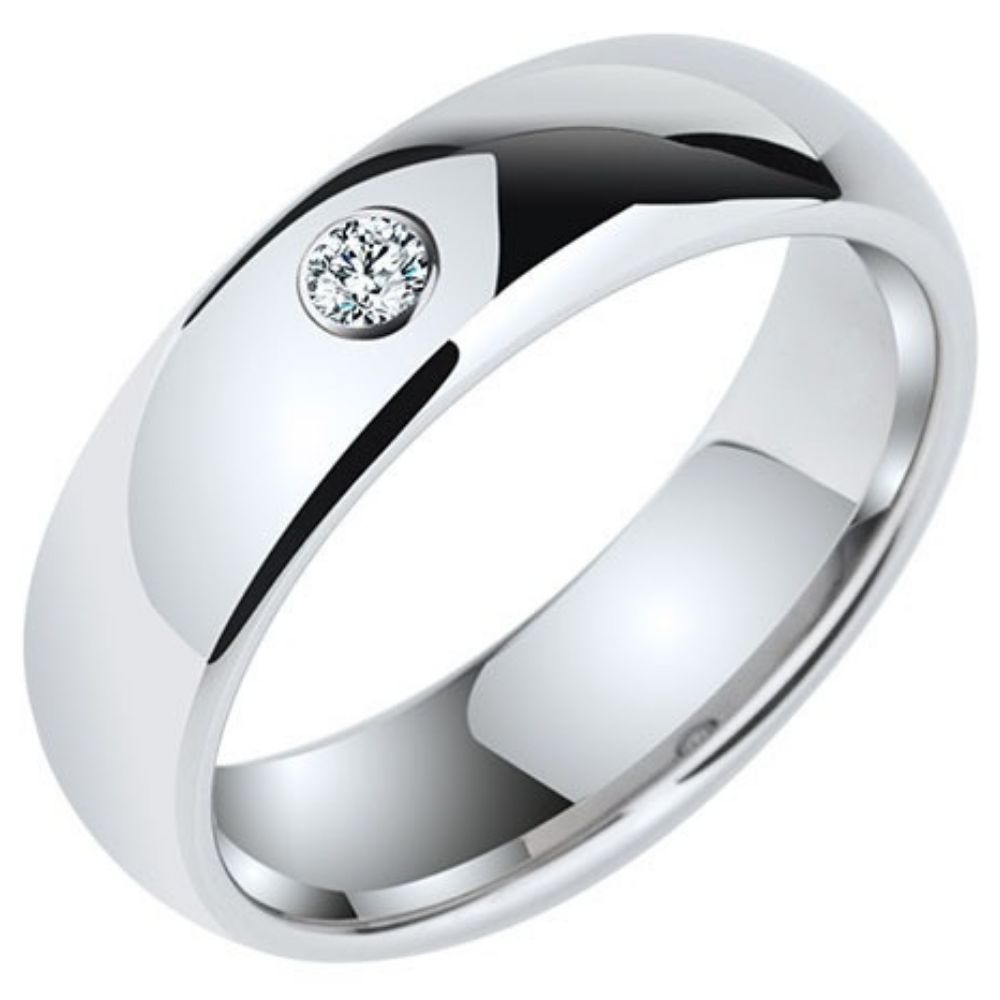 Men's 857 Tungsten Gold Moissanite Ring Trend Tungsten Gold Diamond Ring Women's Wedding Ring Couple Ring Silver Simple Rose Gold Single Simple Luxury