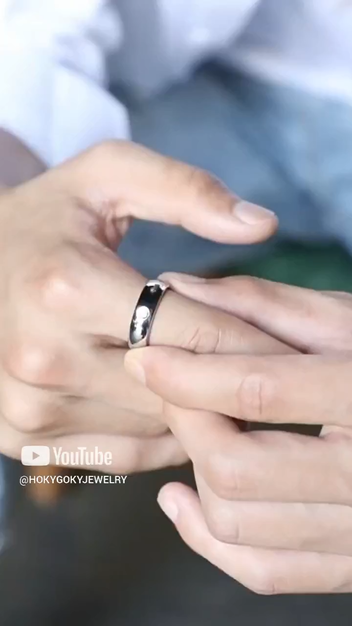 Men's 857 Tungsten Gold Moissanite Ring Trend Tungsten Gold Diamond Ring Women's Wedding Ring Couple Ring Silver Simple Rose Gold Single Simple Luxury