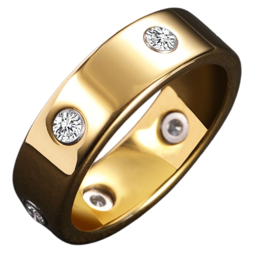 6mm Men's Tungsten Gold Ring Couple Ring High-Grade Rose Gold Wedding Diamond Ring Personalized Ring Tungsten Gold Ring Men's Business Ring Eight Hearts and Eight Arrows Zircon Wear-Resistant and Color-Retaining Comfortable Inner Curve