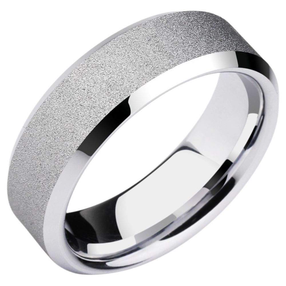 Unisex Tungsten Ring Simple Trend Couple Ring Pinky Ring Frosted Fashion Ring Gift Original Heart Couple Ring 857 Tungsten Sandblasting Process Human Mechanics Comfortable Simple nd Elegant Silver Ring (Male 7mm/Female 4mm)