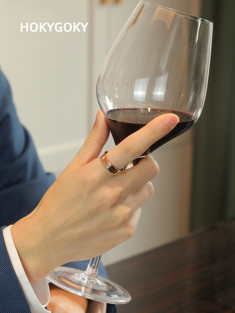 Men's Ring Rose Gold Single Tungsten Gold Moissanite Light Luxury Ring Couple Ring Forever Series Ring Tungsten Gold Inlaid Moissanite Engraving 