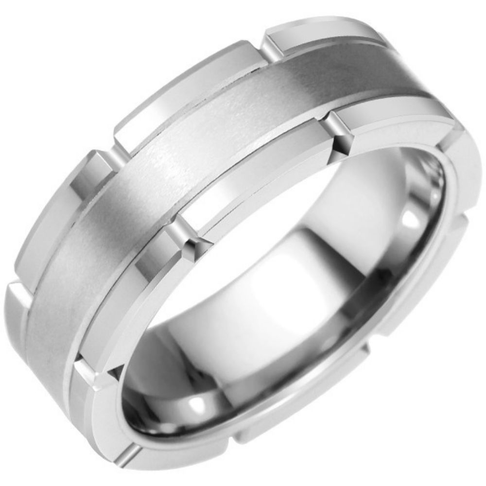 8mm Men's Ring Tungsten Gold High-Grade Rose Gold And Silver Simple Plain Ring All-Match Personality Fashion Ring 857 Tungsten Gold Men's Ring Fashionable Contrast Color Design Support Private Customization Wear-Resistant and Discoloration