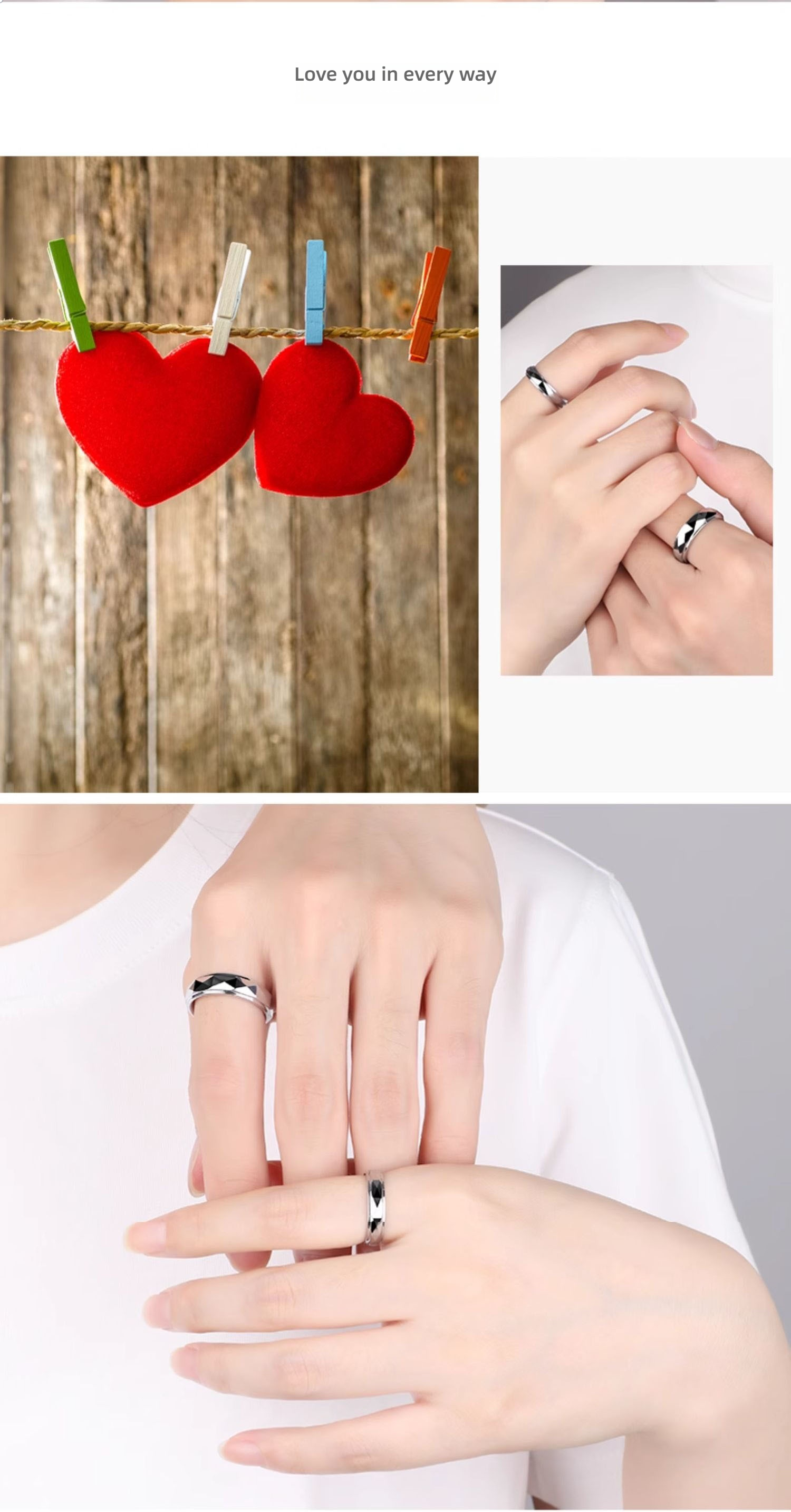 Men's Ring 857 Tungsten Multi-faceted Shining Couple Ring Fashion Trend Ring Personality Couple Ring High-end Female Tungsten Steel Single Comfortable Fit