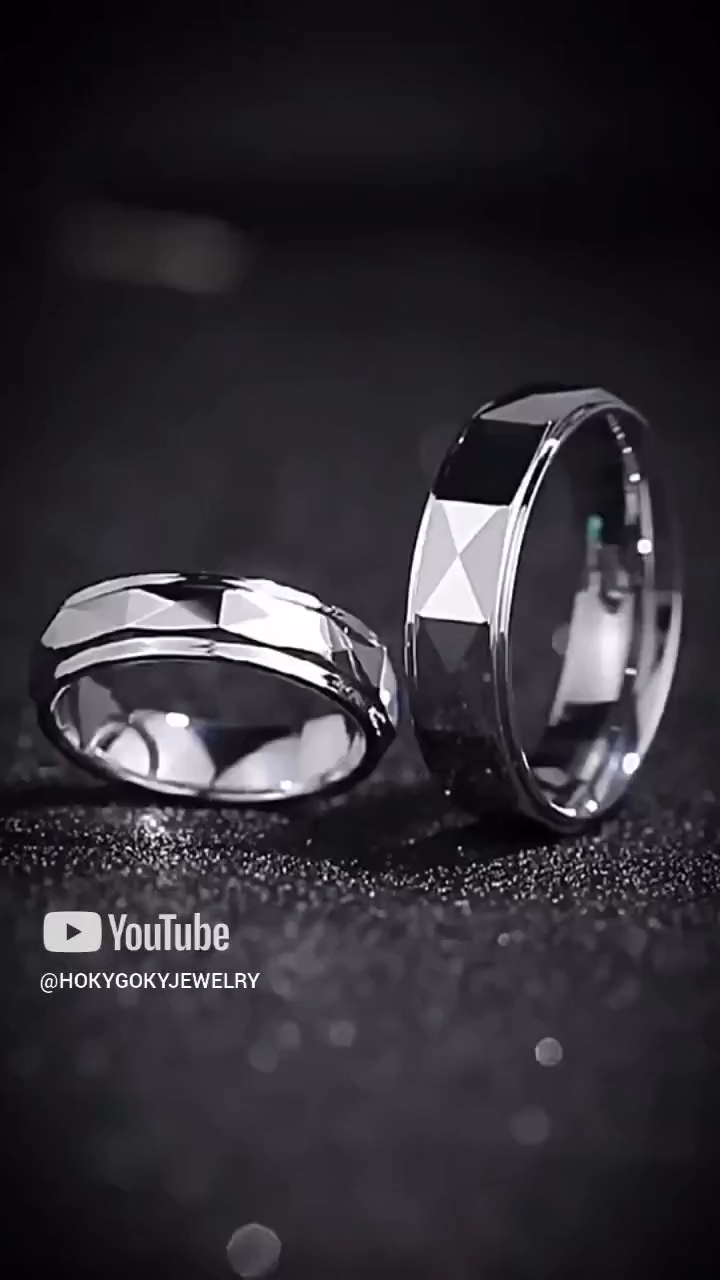 Men's Ring 857 Tungsten Multi-faceted Shining Couple Ring Fashion Trend Ring Personality Couple Ring High-end Female Tungsten Steel Single Comfortable Fit