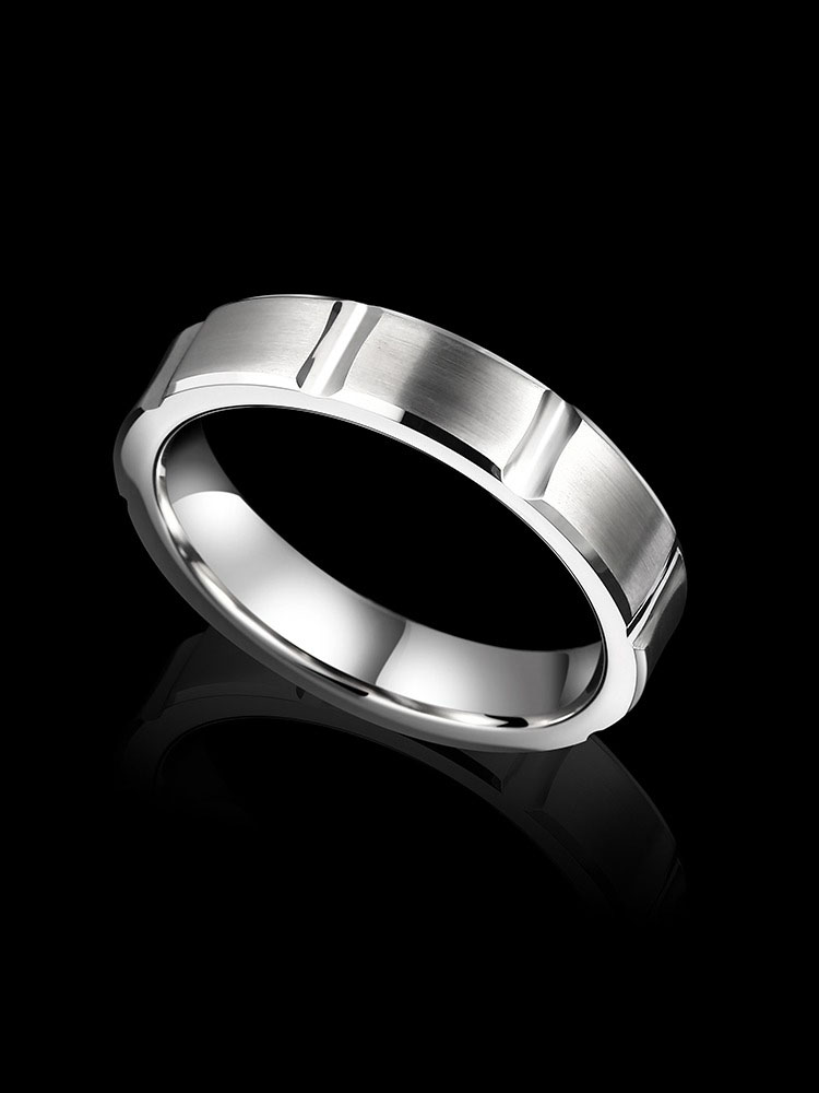 5mm Tungsten Ring for Men Silver Couple Ring Simple and Versatile Tungsten Steel Ring for Women Simple Design Wear-resistant Scratch-resistant and Durable