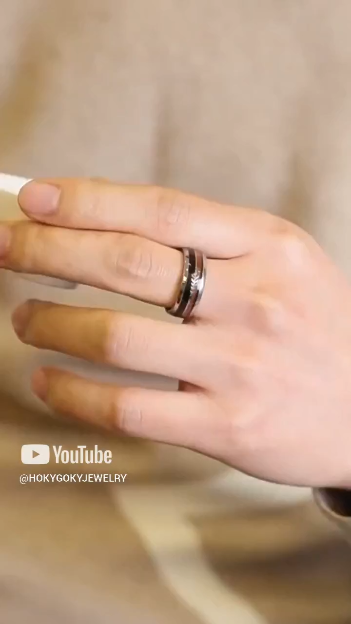 8mm Men's Ring Acacia Wood Punk Ring Bow and Arrow Tungsten Ring Atmospheric and Elegant Tungsten Acacia Wood Ring Hand-Inlaid Red Bean Wood Love at First Sight Design Scratch-Resistant and Wear-Resistant Men's Light Luxury Ring