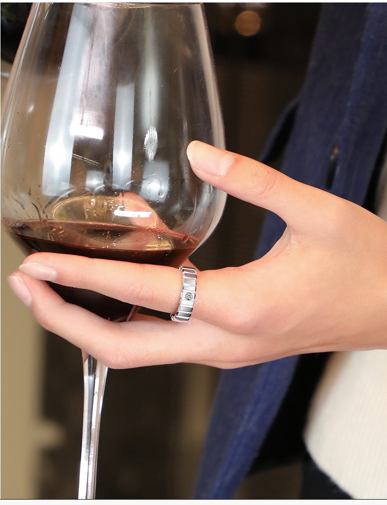 Men's Ice Tungsten Ring Trendy Couple Ring Moissanite High-end Personality Square Ring Female Light Luxury Niche Wedding Fashion Durable