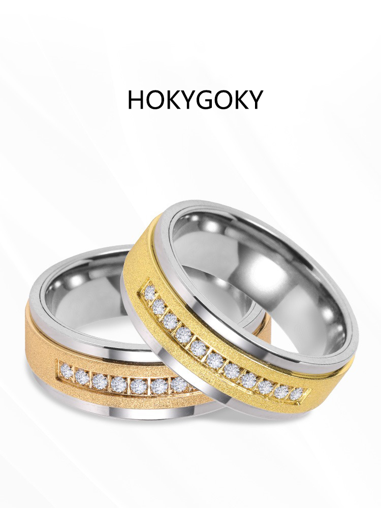 6mm Couple Rings for Men and Women, Frosted Diamond Tungsten Gold Frosted High-End Personality and Fashion Tungsten Gold Frosted Diamond Ring 857 Tungsten Alloy Wear-Resistant and Scratch-Resistant Handmade Inner Arc Comfortable to Wear