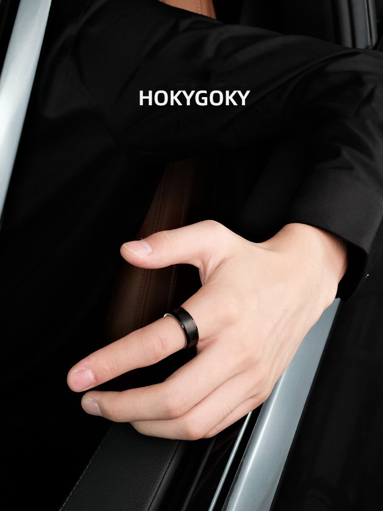 8mm Unisex Black Ring, Simple and High-End Plain Ring, Personalized Tungsten Ring, Dark Night Series Tungsten Men's Ring, Black Wear-Resistant and Scratch-Resistant, Electroplating Process, Highlighting the Masculine Perseverance