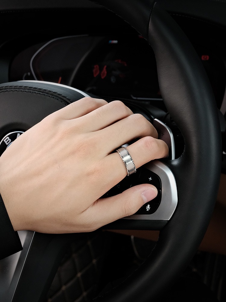 8mm Men's Tungsten Ring Simple And Versatile High-Grade Ring No-Fading Fashionable Plain Ring Tungsten Domineering Men's Ring 857 Tungsten Wear-Resistant and Scratch-Resistant Brushed Craftsmanship Ergonomic Inner Arc Calm Silver