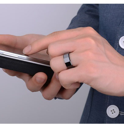 8mm Men's Black Tungsten Ring Tungsten Steel European and American Trendy Men's Fashion Accessories Index Finger Single Hard Wear-resistant Scratch-resistant No Fading