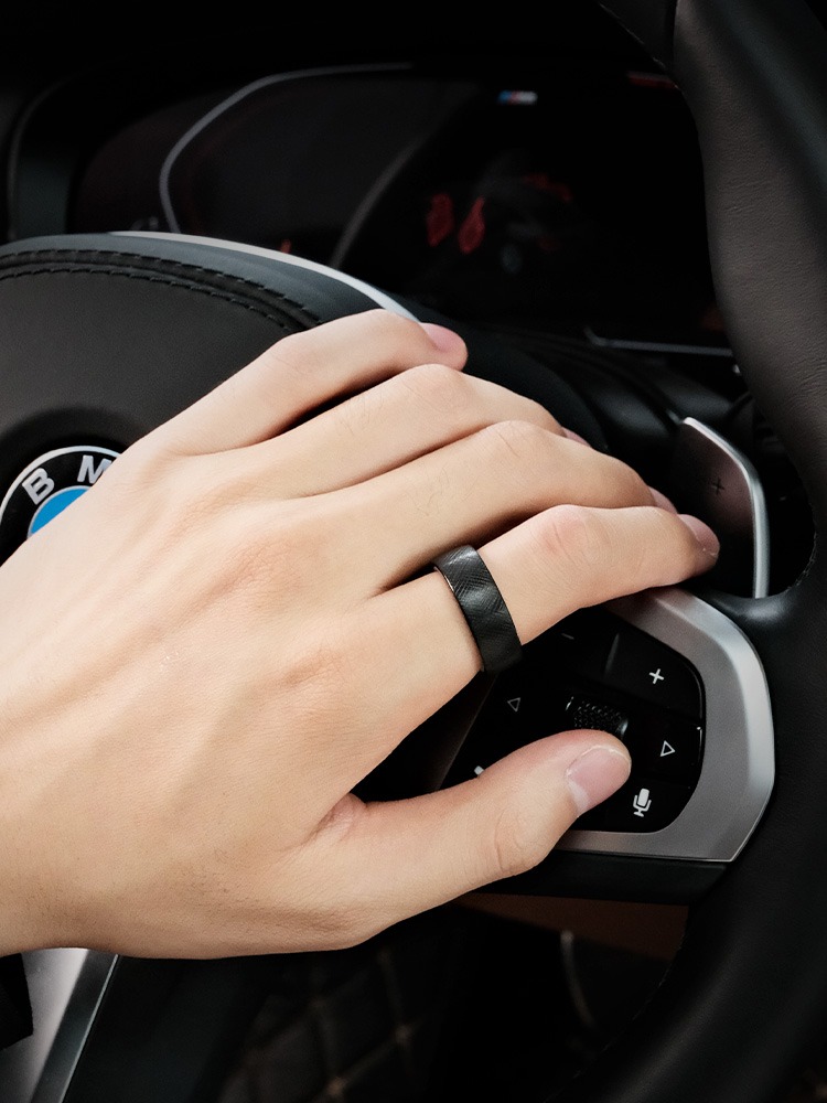 8mm Unisex Black Ring, Simple and High-End Plain Ring, Personalized Tungsten Ring, Dark Night Series Tungsten Men's Ring, Black Wear-Resistant and Scratch-Resistant, Electroplating Process, Highlighting the Masculine Perseverance