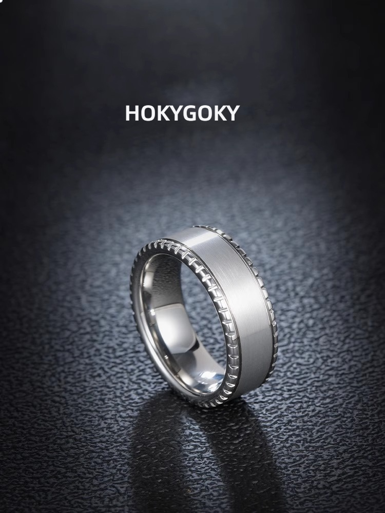 8mm Men's Tungsten Ring Simple And Versatile High-Grade Ring No-Fading Fashionable Plain Ring Tungsten Domineering Men's Ring 857 Tungsten Wear-Resistant and Scratch-Resistant Brushed Craftsmanship Ergonomic Inner Arc Calm Silver
